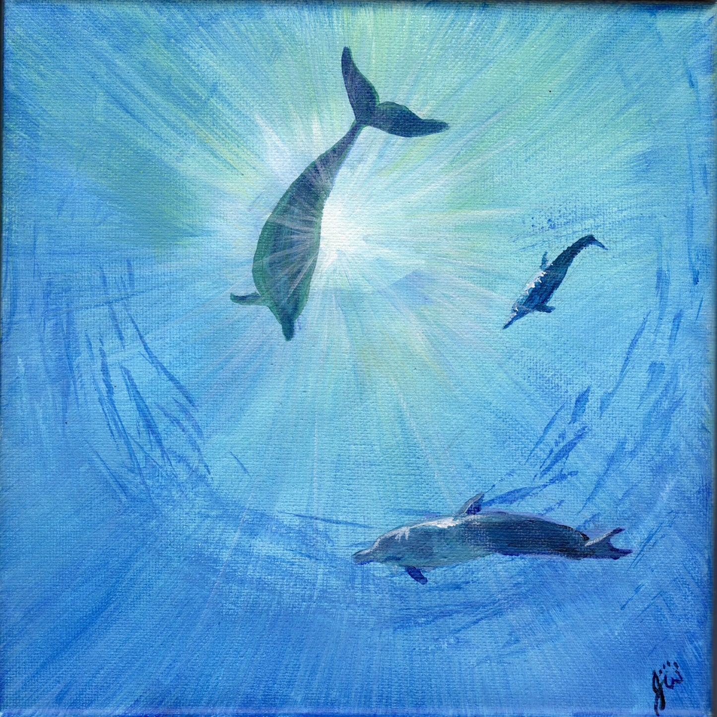 Dolphin Silhouettes Print