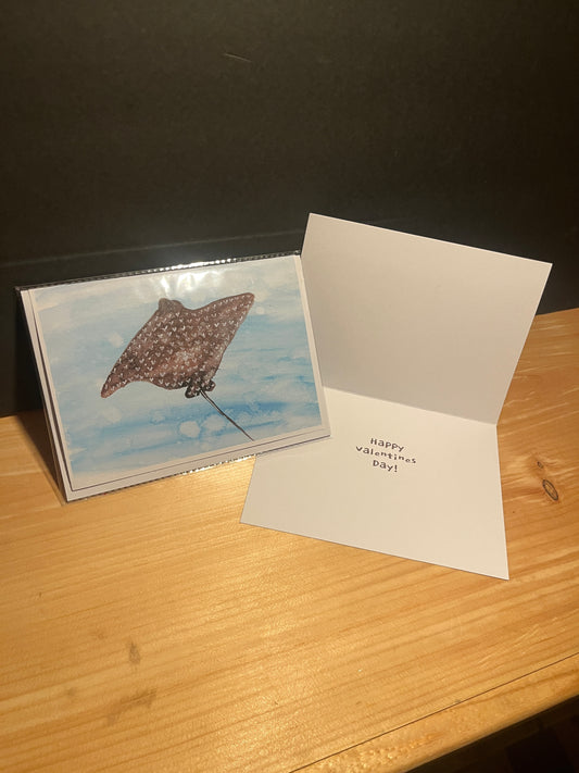 Valentines Spotted Eagle Ray Card