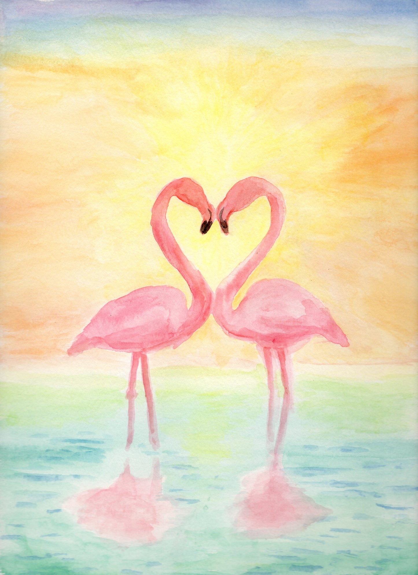 Flamingo Watercolor Print